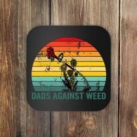 Dads Against Weed Funny Gardening Lawn Mowing Fathers Coaster thumb 0