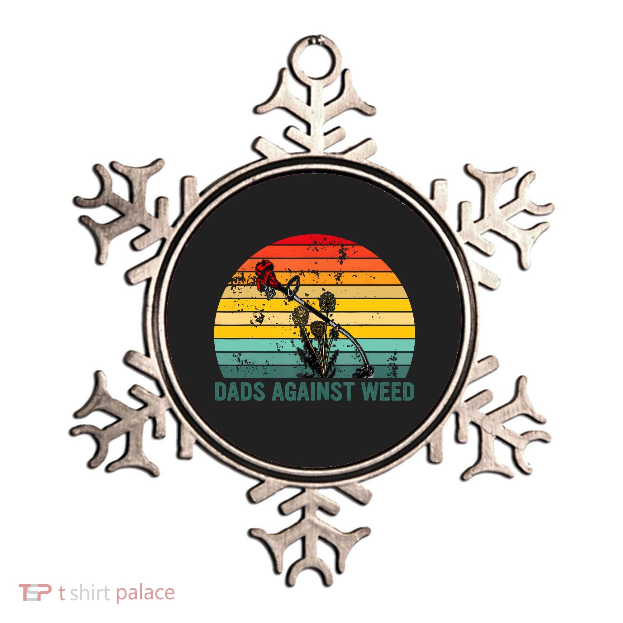 Dads Against Weed Funny Gardening Lawn Mowing Fathers Ornament