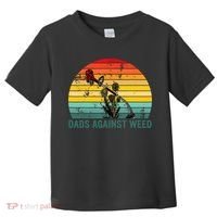 Dads Against Weed Funny Gardening Lawn Mowing Fathers Toddler T-Shirt thumb 0