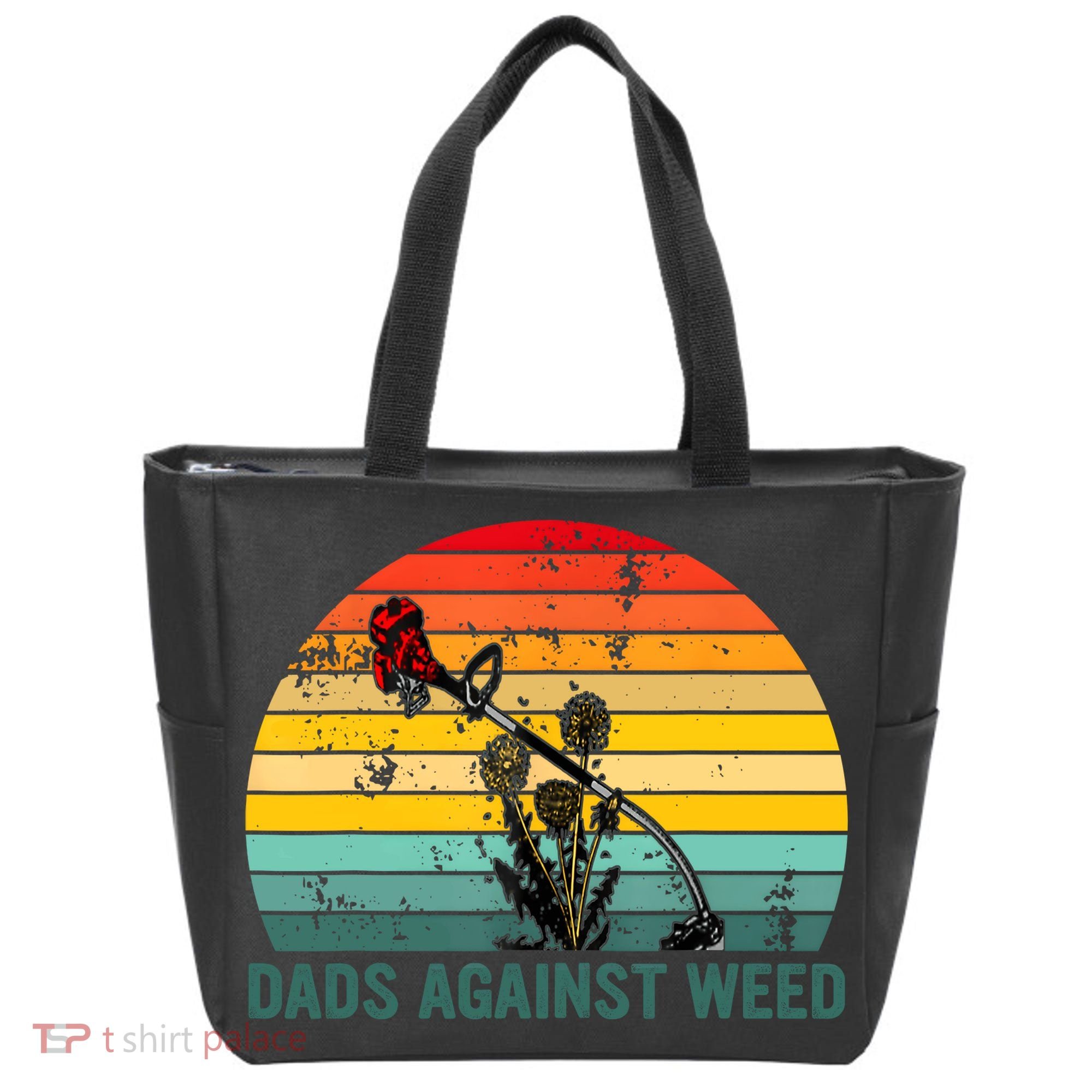Dads Against Weed Funny Gardening Lawn Mowing Fathers Tote Bag
