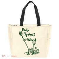 Dads Against Weed Funny Gardening Lawn Mowing Fathers Tote Bag thumb 0