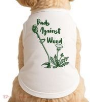 Dads Against Weed Funny Gardening Lawn Mowing Fathers Doggie Tank thumb 0