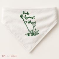 Dads Against Weed Funny Gardening Lawn Mowing Fathers USA-Made Doggie Bandana thumb 0