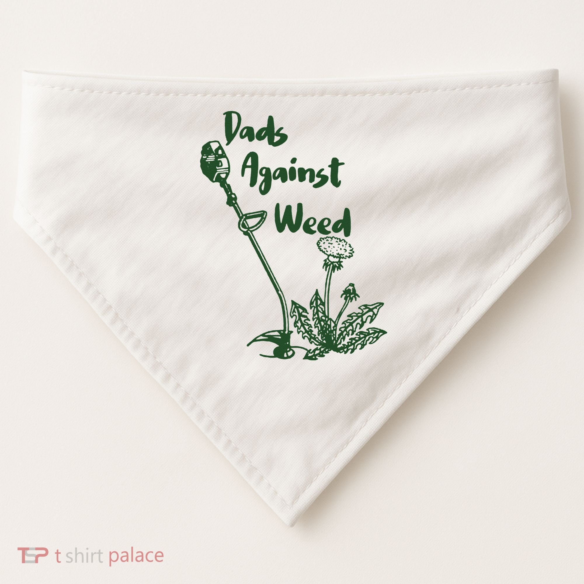 Dads Against Weed Funny Gardening Lawn Mowing Fathers USA-Made Doggie Bandana