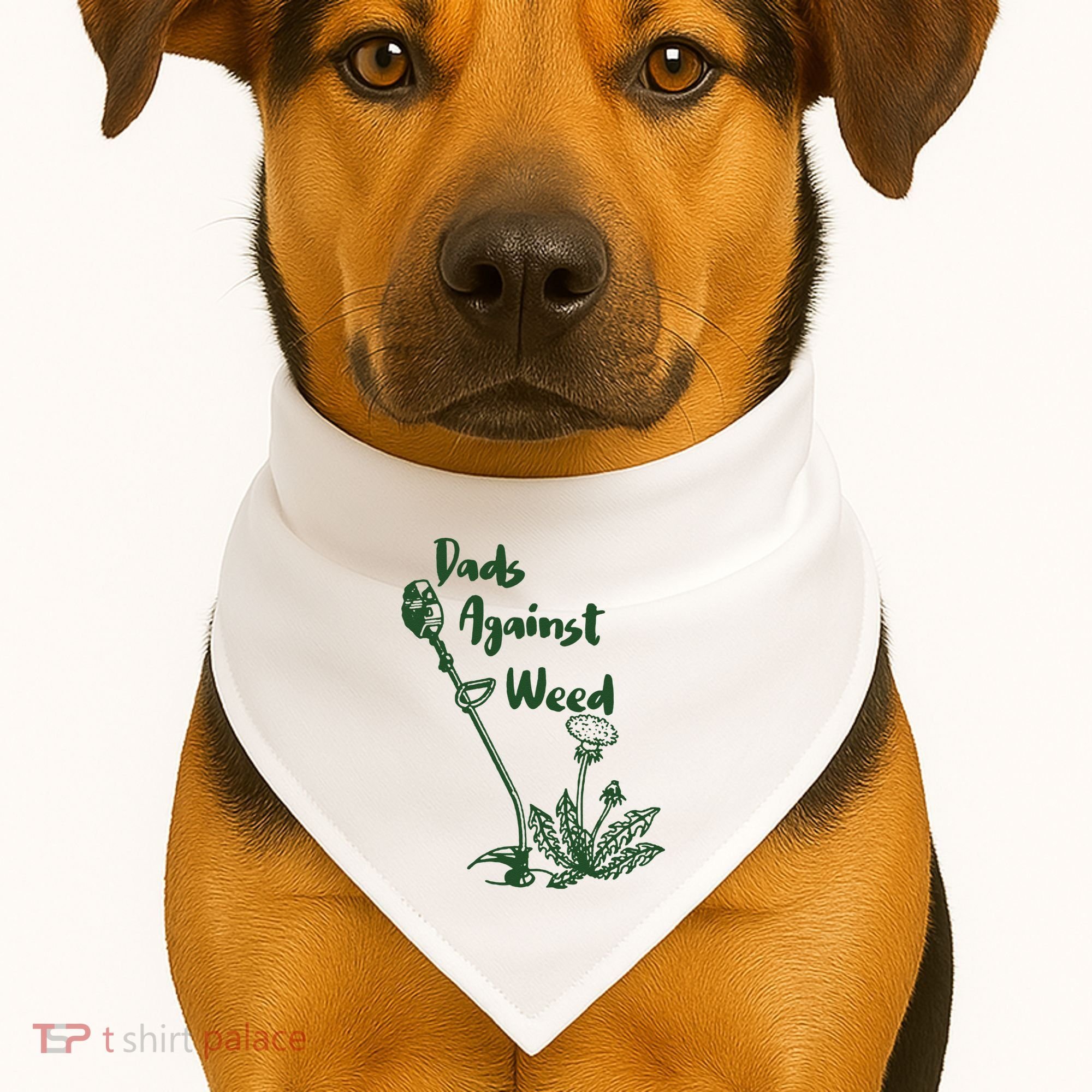 Dads Against Weed Funny Gardening Lawn Mowing Fathers USA-Made Doggie Bandana