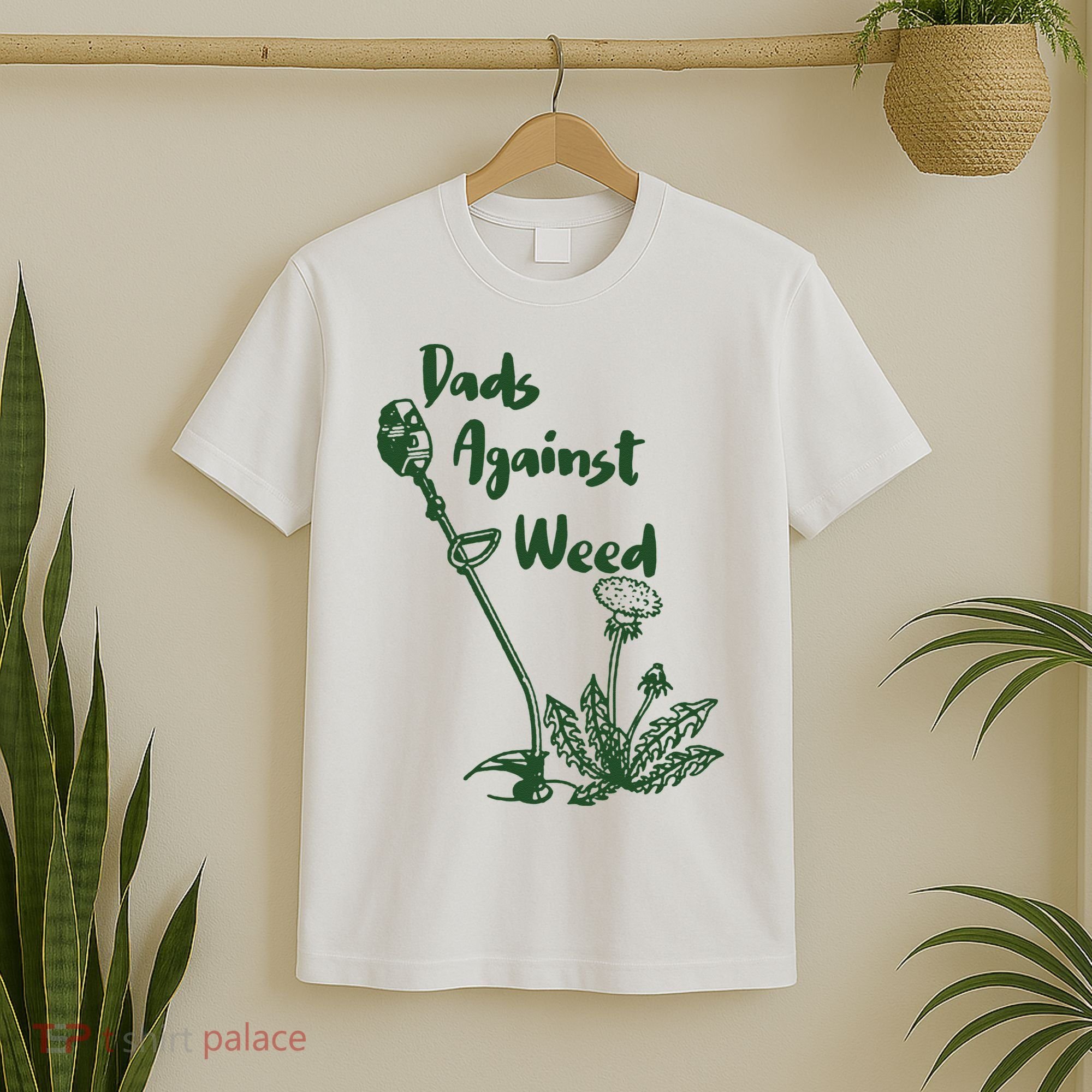 Dads Against Weed Funny Gardening Lawn Mowing Fathers T-Shirt