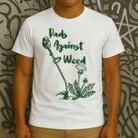 Dads Against Weed Funny Gardening Lawn Mowing Fathers T-Shirt thumb 3