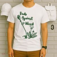 Dads Against Weed Funny Gardening Lawn Mowing Fathers T-Shirt thumb 6