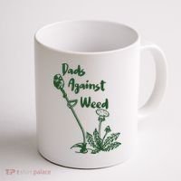 Dads Against Weed Funny Gardening Lawn Mowing Fathers Coffee Mug thumb 1