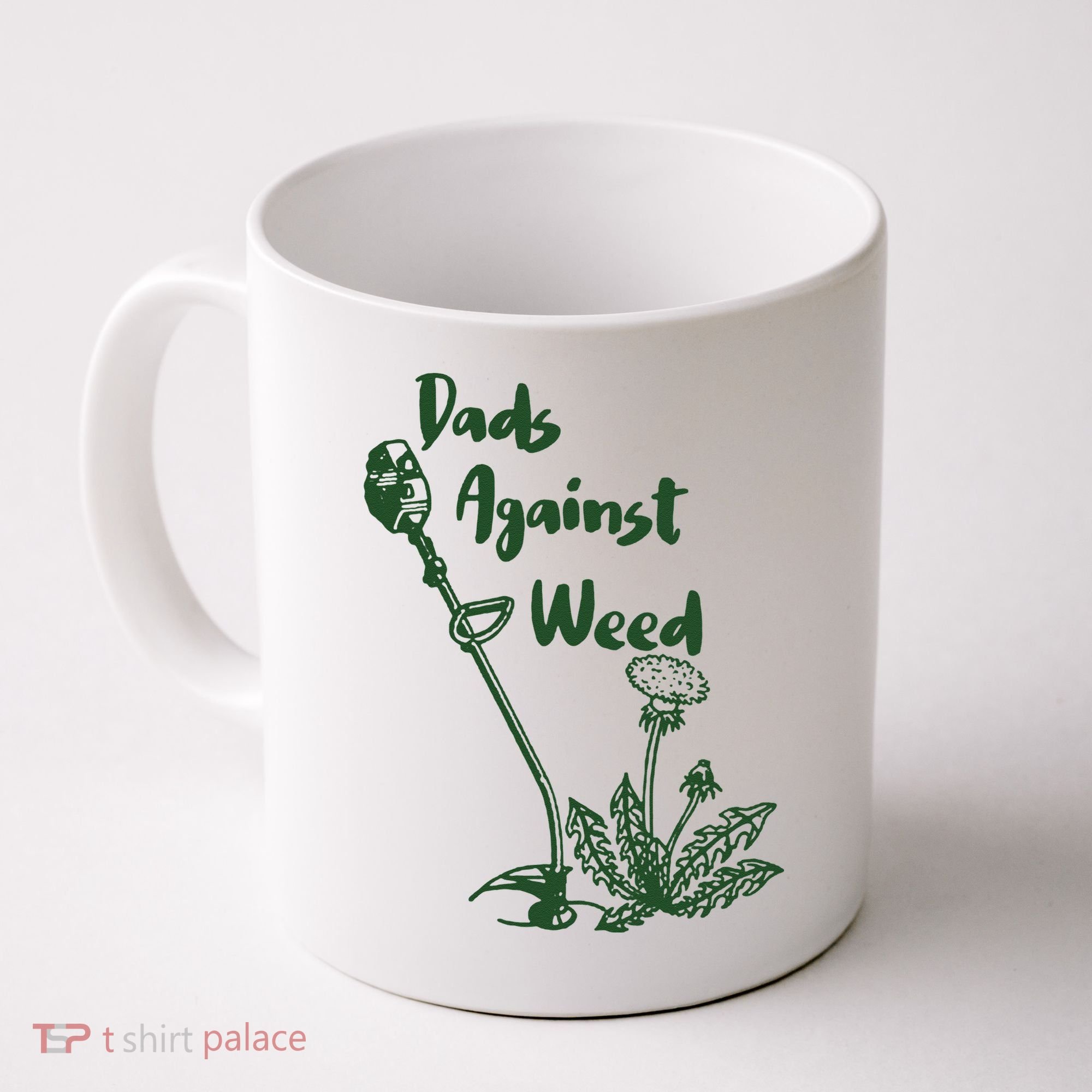 Dads Against Weed Funny Gardening Lawn Mowing Fathers Coffee Mug