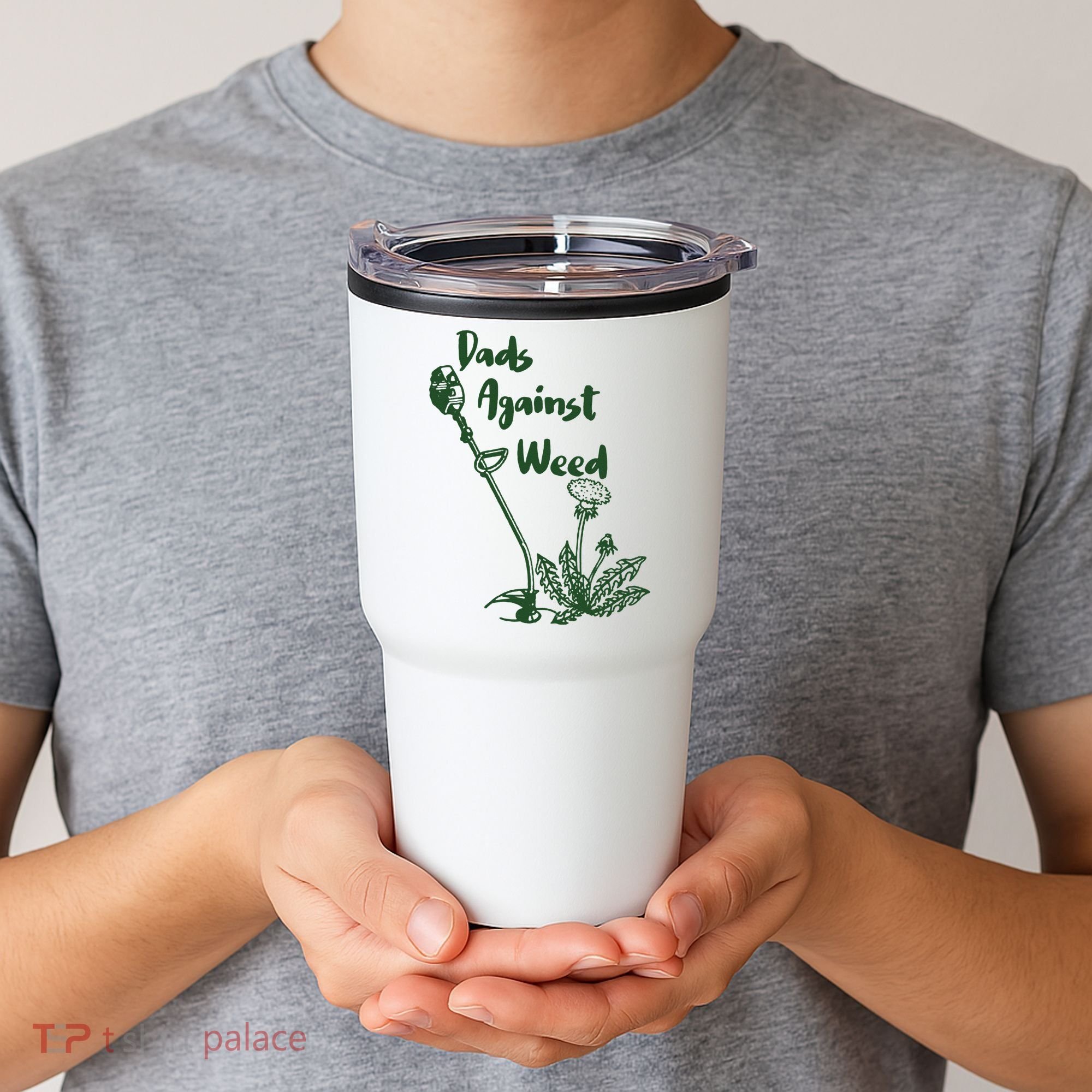Dads Against Weed Funny Gardening Lawn Mowing Fathers Tumbler