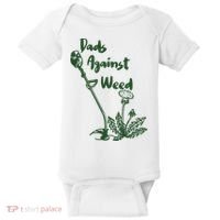 Dads Against Weed Funny Gardening Lawn Mowing Fathers Baby Bodysuit thumb 0
