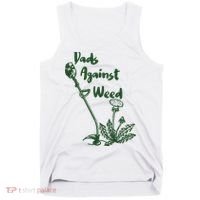 Dads Against Weed Funny Gardening Lawn Mowing Fathers Tank Top thumb 0
