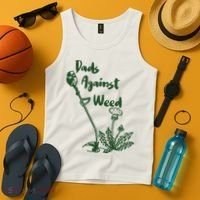 Dads Against Weed Funny Gardening Lawn Mowing Fathers Tank Top thumb 4