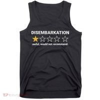 Disembarkation Awful Would Not Recommend Funny Cruise Ship Tank Top thumb 0