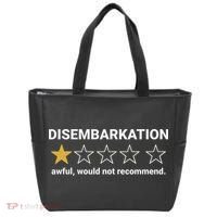Disembarkation Awful Would Not Recommend Funny Cruise Ship Tote Bag thumb 0