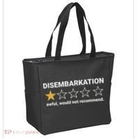 Disembarkation Awful Would Not Recommend Funny Cruise Ship Tote Bag thumb 2