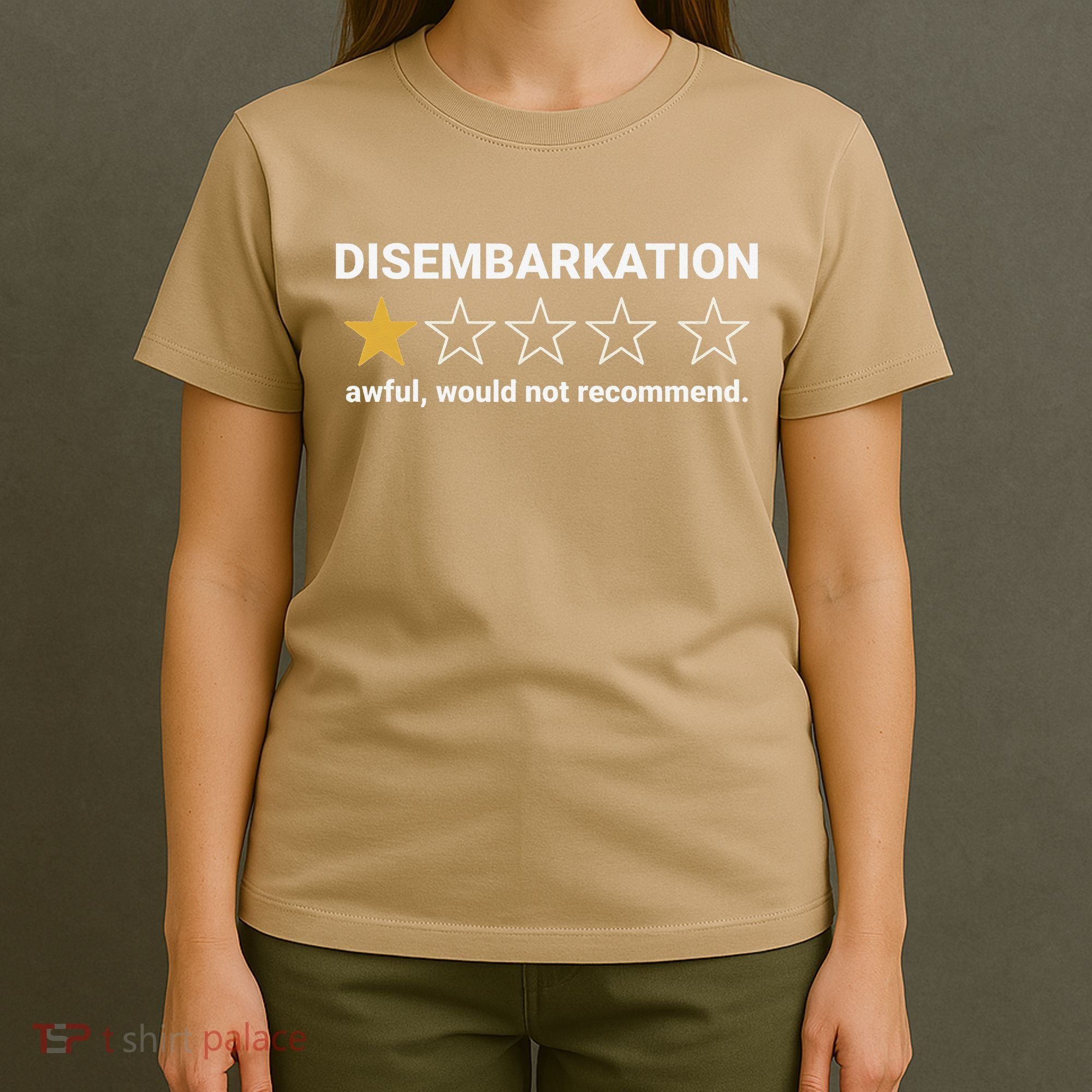 Disembarkation Awful Would Not Recommend Funny Cruise Ship T-Shirt