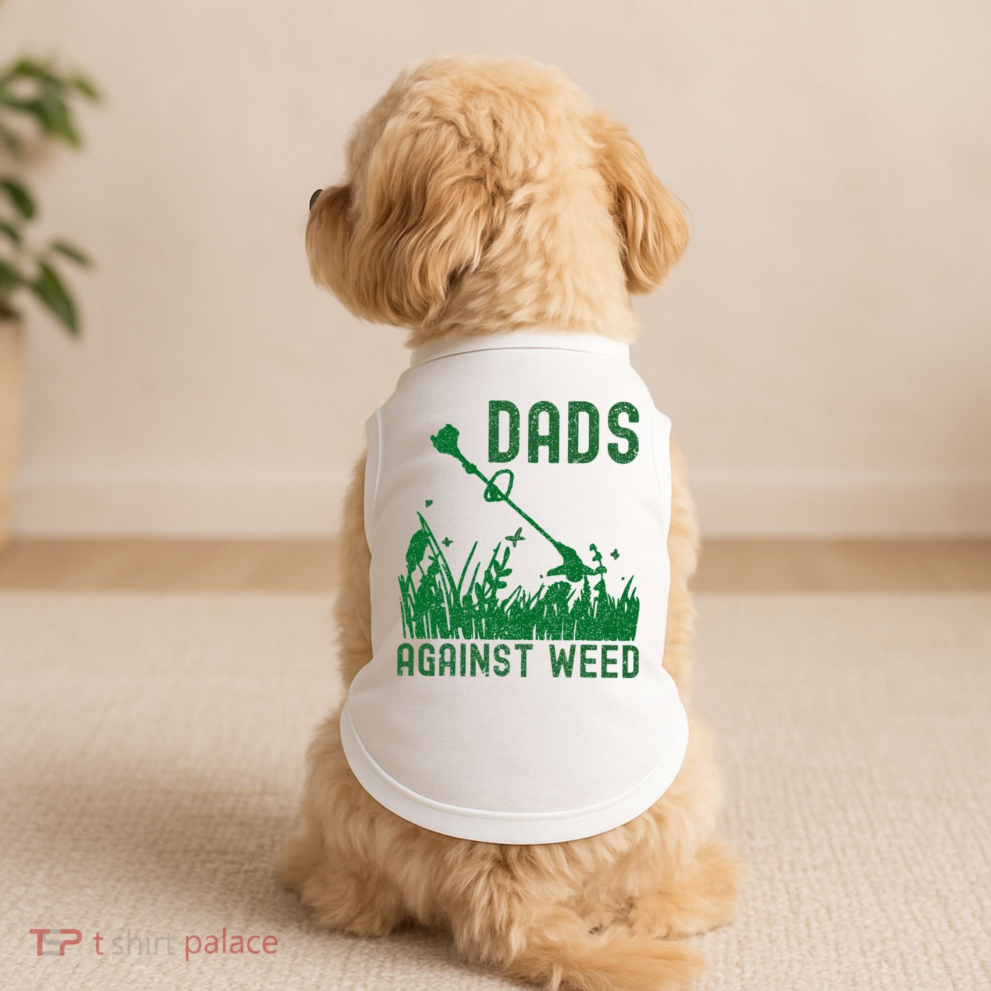 Dads Against Weed Lawn Mowing Doggie Tank