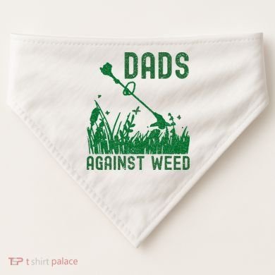 Dads Against Weed Lawn Mowing USA-Made Doggie Bandana