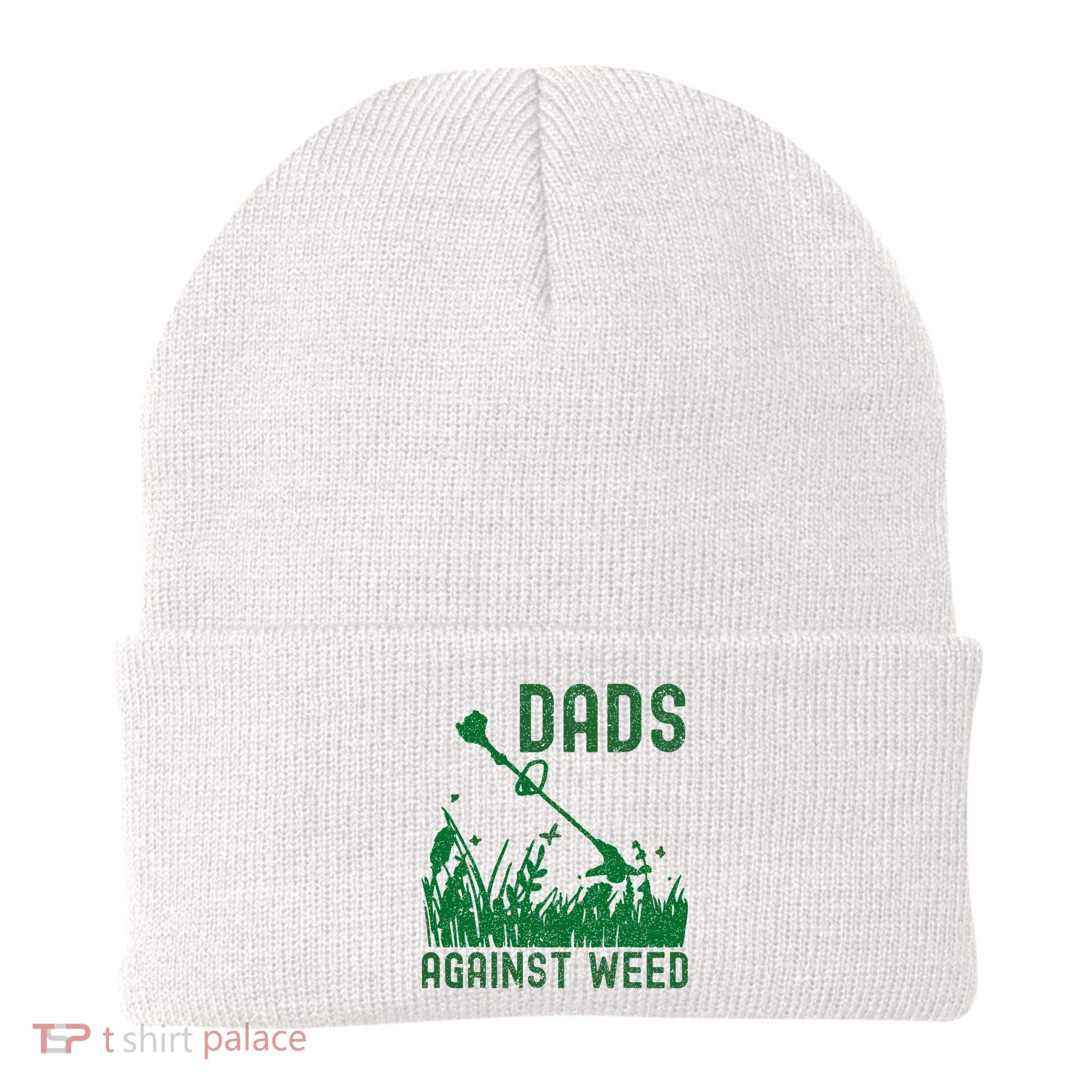 Dads Against Weed Lawn Mowing Beanie
