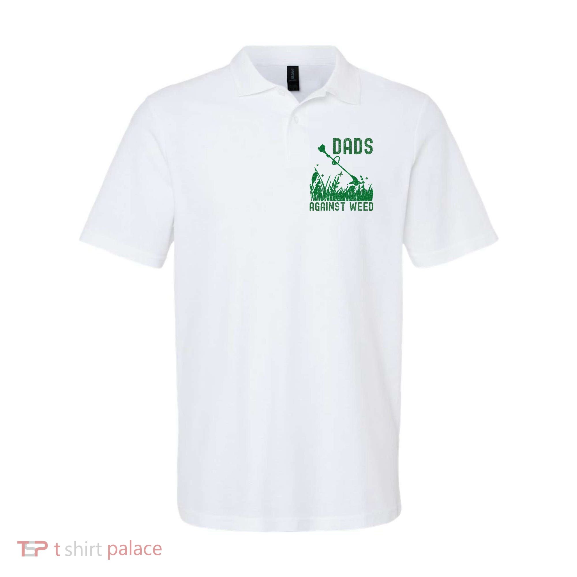 Dads Against Weed Lawn Mowing Polo