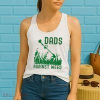 Dads Against Weed Lawn Mowing Women's Tank Top thumb 2