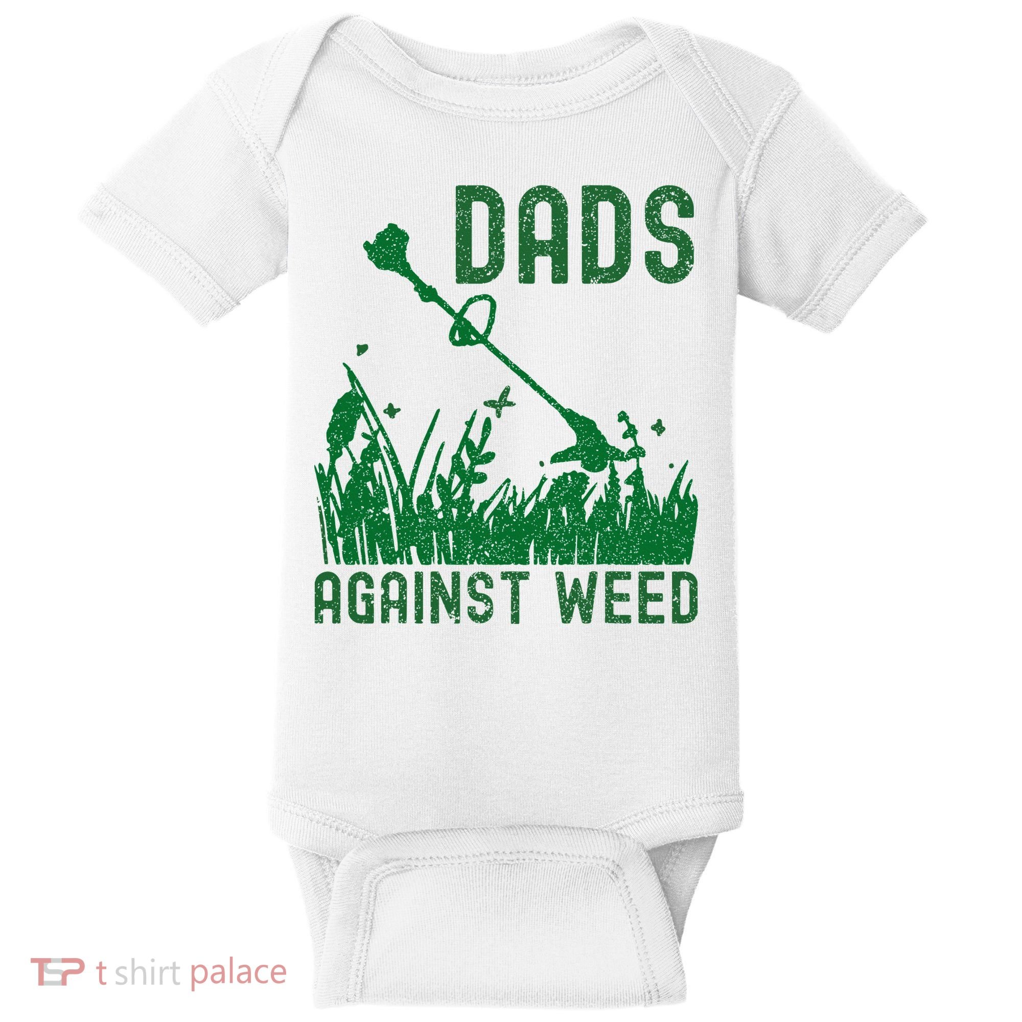 Dads Against Weed Lawn Mowing Baby Bodysuit