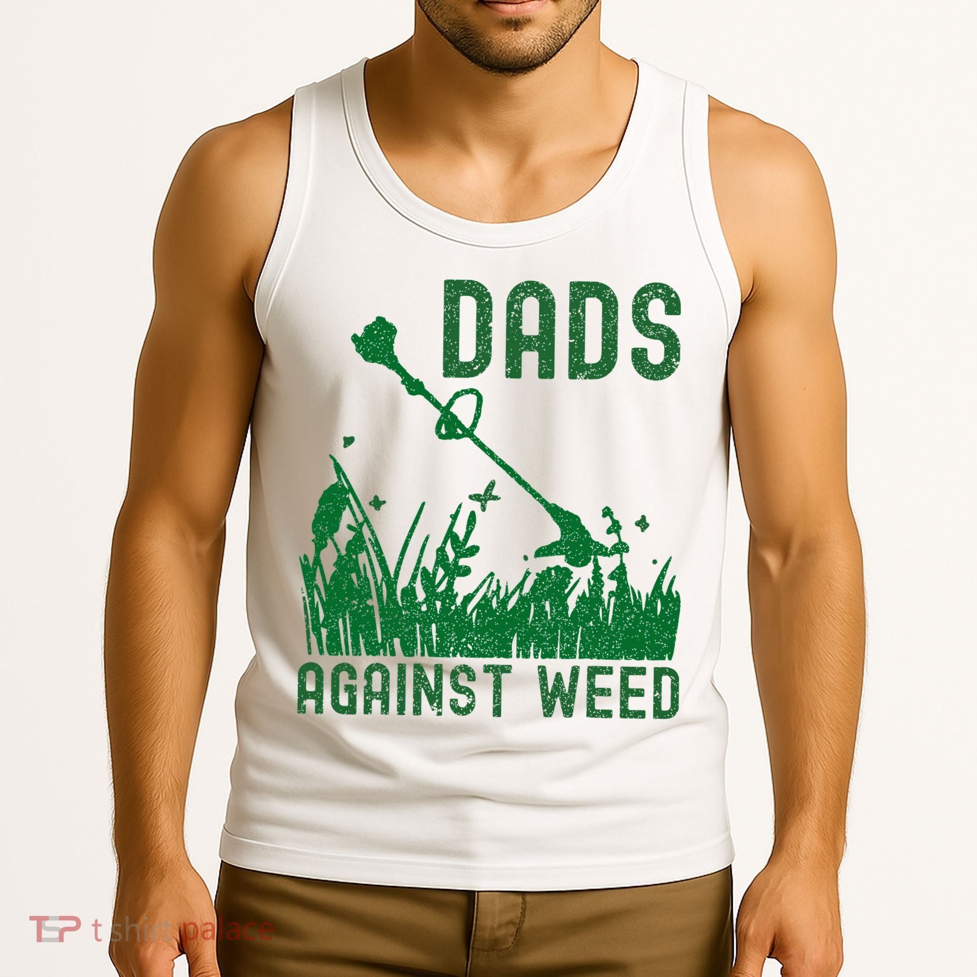 Dads Against Weed Lawn Mowing Tank Top