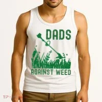 Dads Against Weed Lawn Mowing Tank Top thumb 3