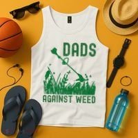 Dads Against Weed Lawn Mowing Tank Top thumb 4