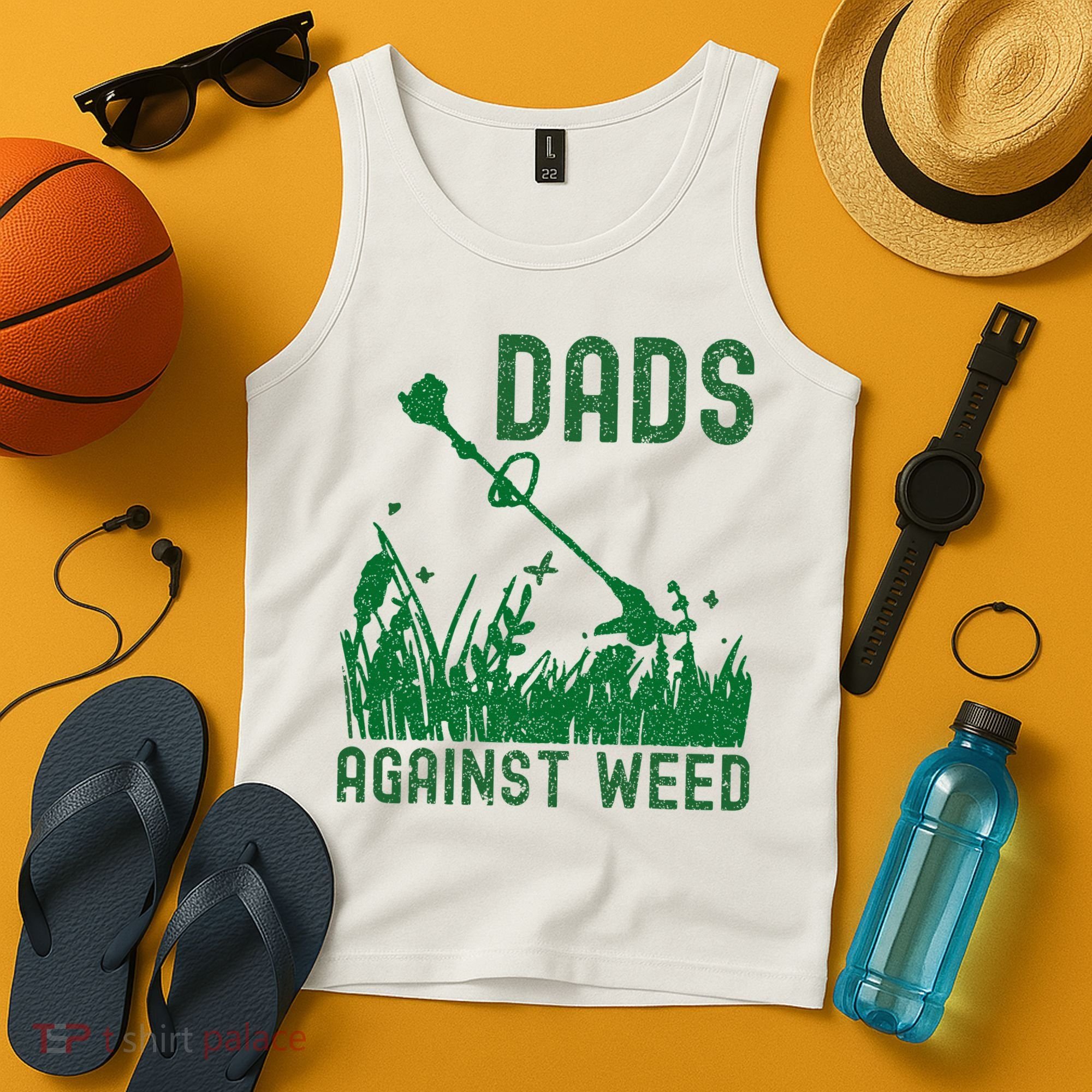 Dads Against Weed Lawn Mowing Tank Top