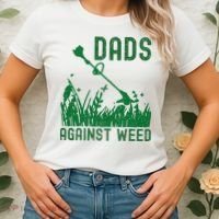 Dads Against Weed Lawn Mowing Women's T-Shirt thumb 2