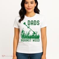 Dads Against Weed Lawn Mowing Women's T-Shirt thumb 4
