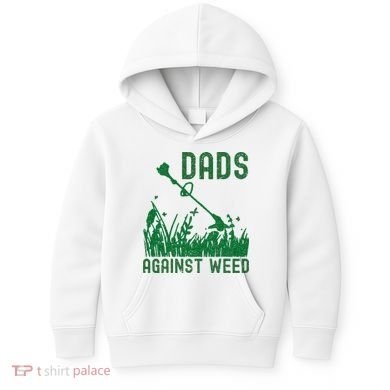 Dads Against Weed Lawn Mowing Kids Hoodie