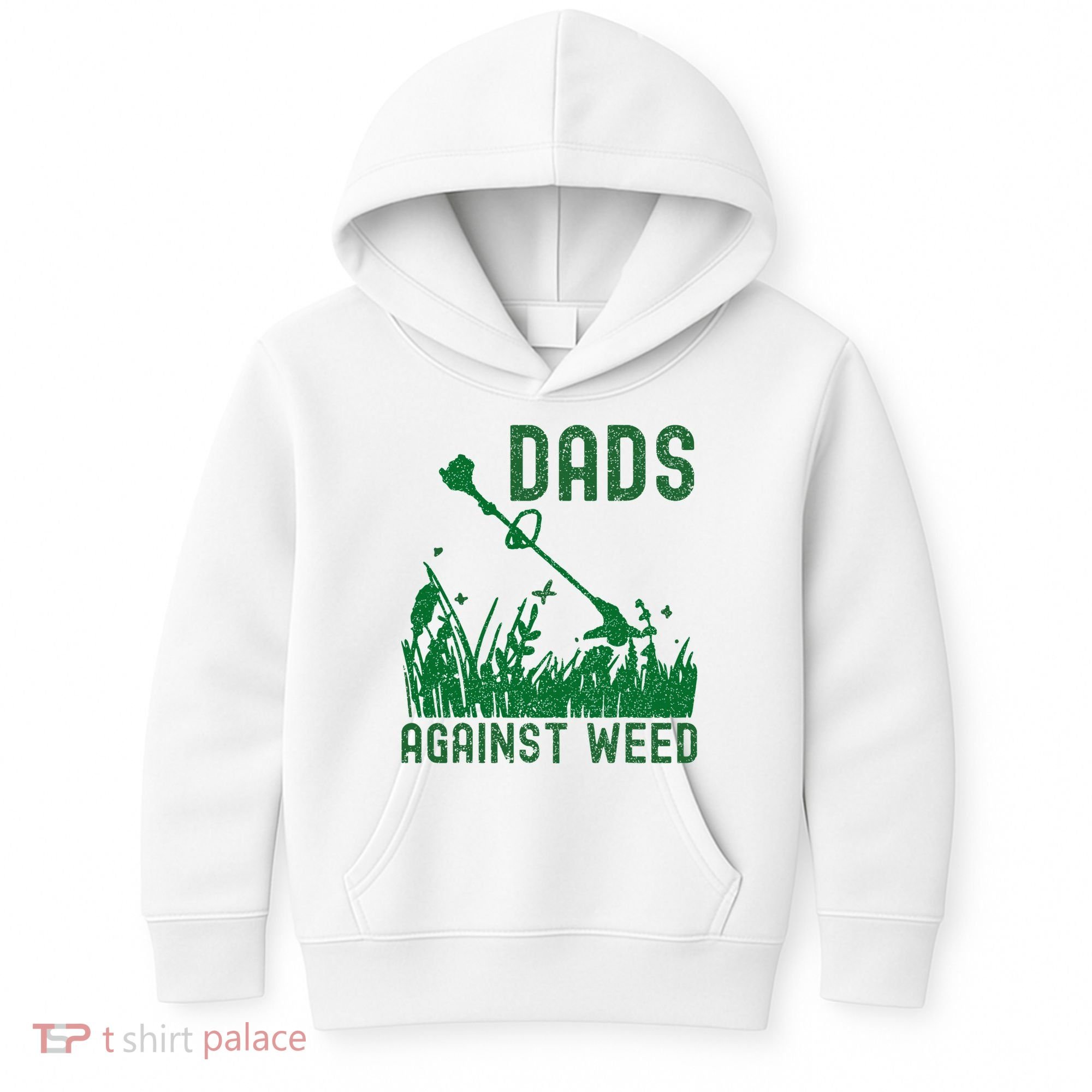 Dads Against Weed Lawn Mowing Kids Hoodie