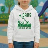 Dads Against Weed Lawn Mowing Kids Hoodie thumb 3