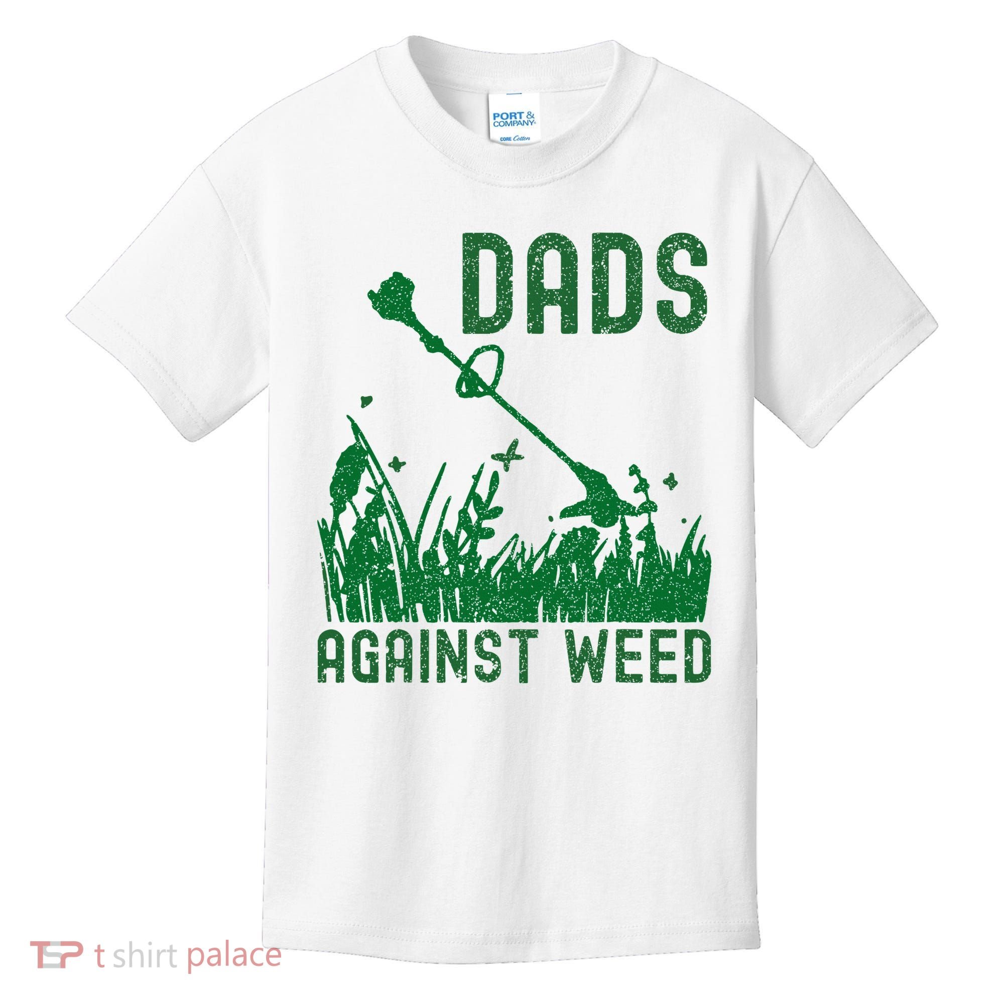 Dads Against Weed Lawn Mowing Kids T-Shirt