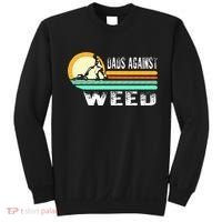 Dads Against Weed Funny Gardening Lawn Mowing Lawn Mower Men Sweatshirt thumb 0