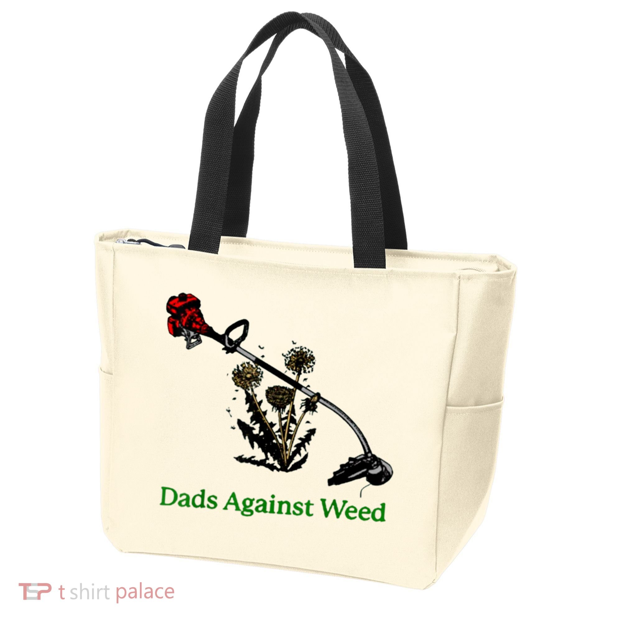 Dads Against Weed Funny Gardening Lawn Mowing Fathers Tote Bag