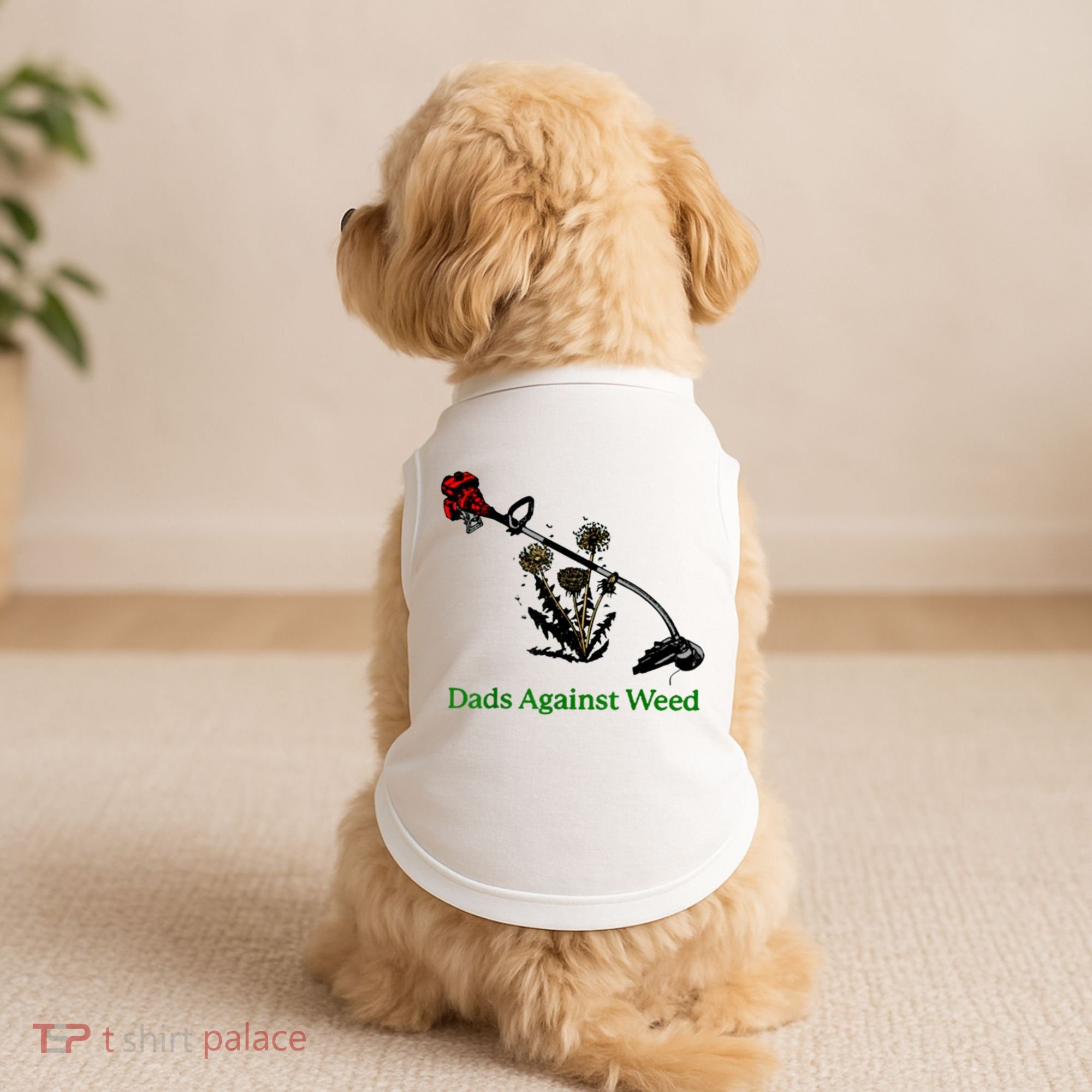 Dads Against Weed Funny Gardening Lawn Mowing Fathers Doggie Tank