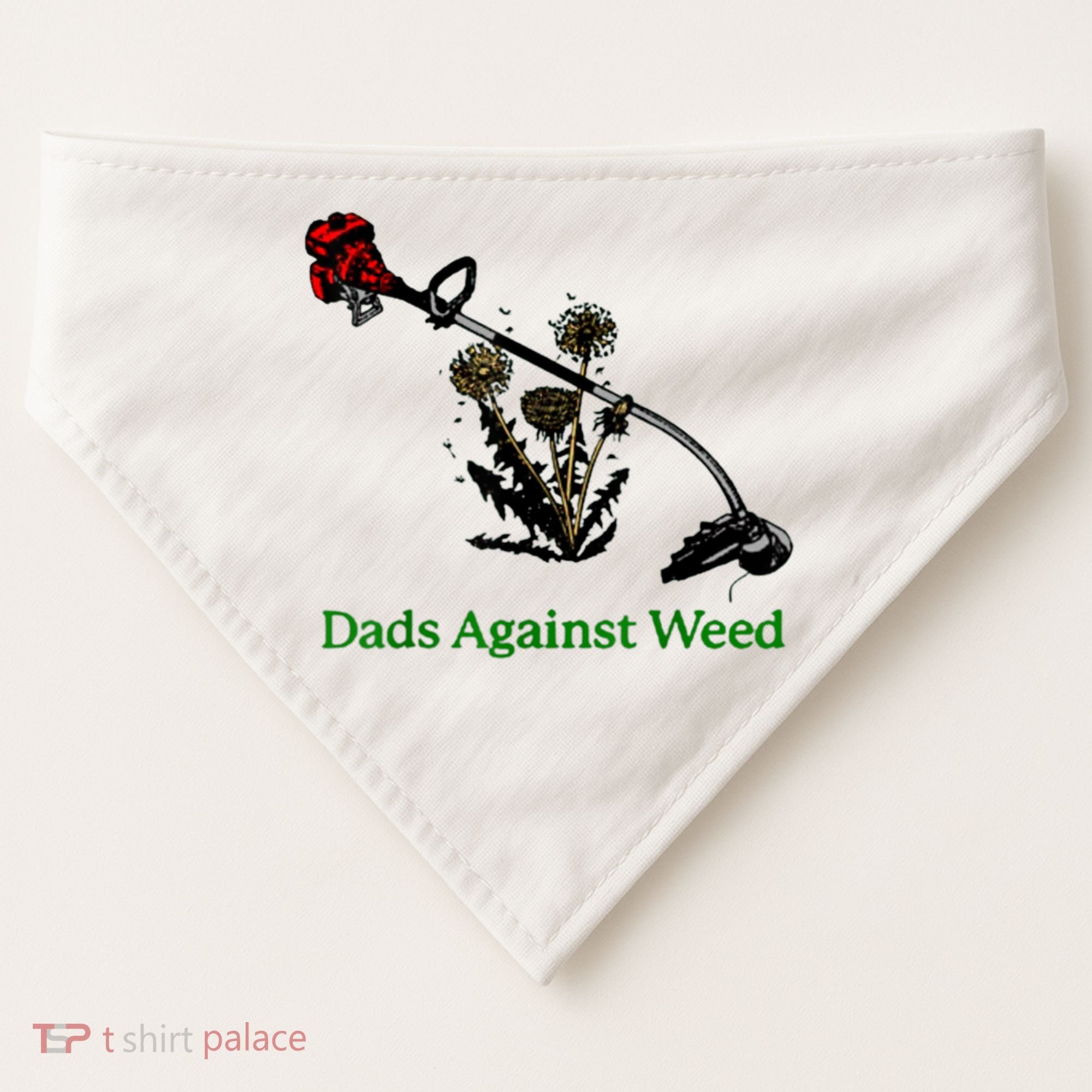 Dads Against Weed Funny Gardening Lawn Mowing Fathers USA-Made Doggie Bandana