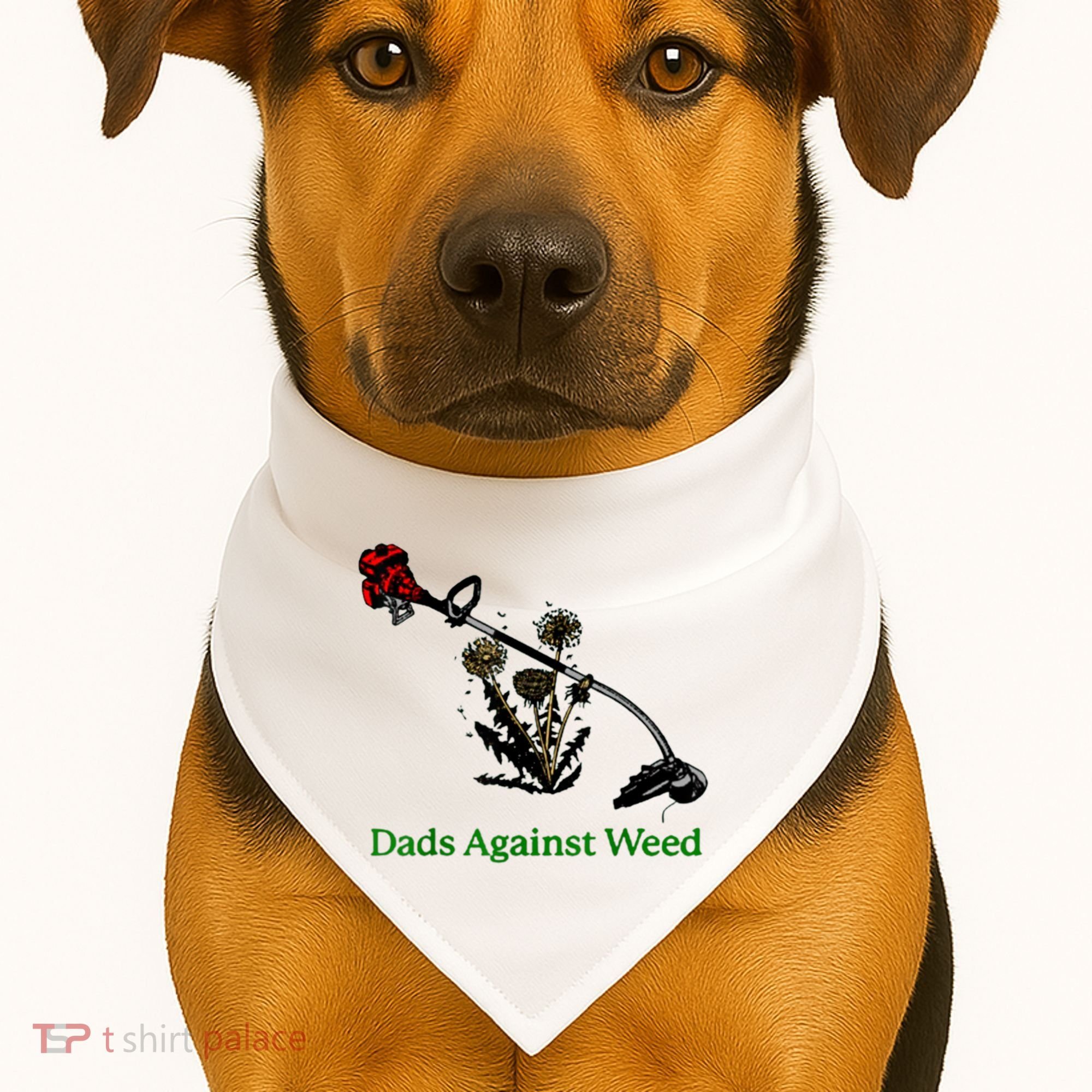 Dads Against Weed Funny Gardening Lawn Mowing Fathers USA-Made Doggie Bandana