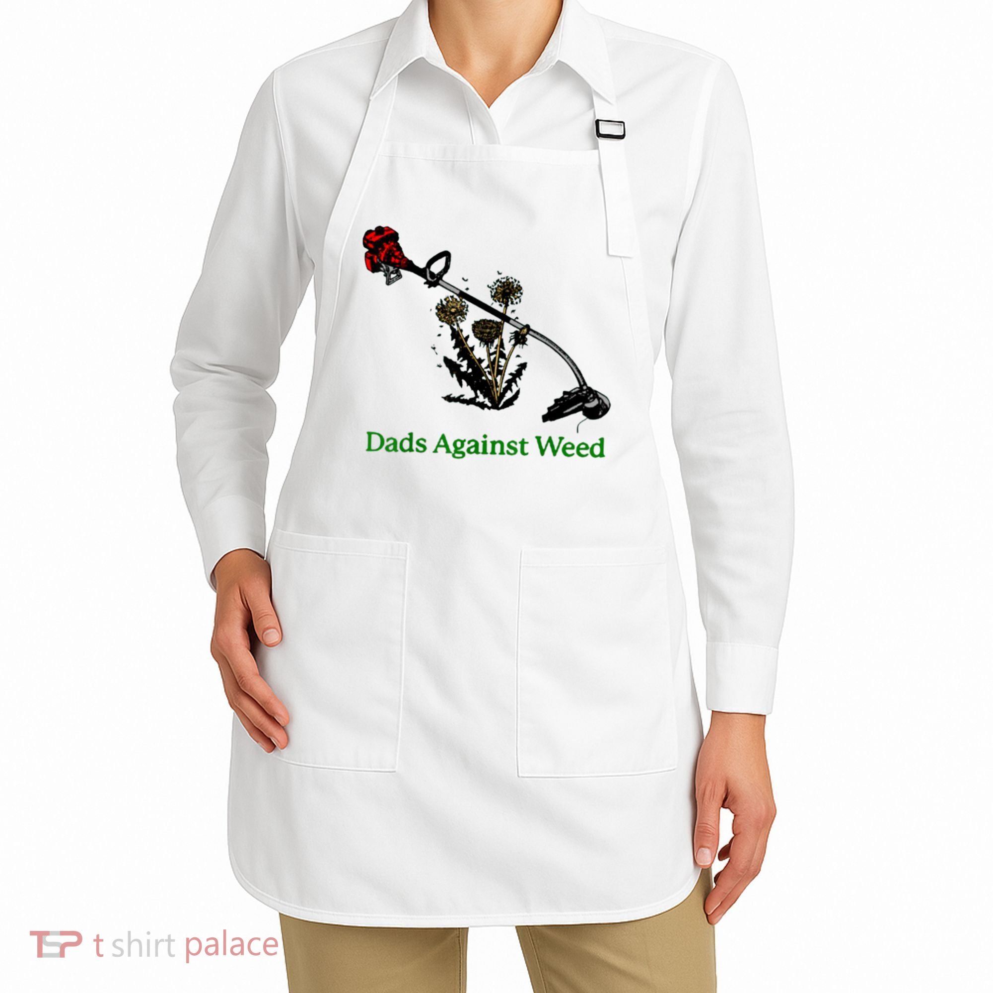 Dads Against Weed Funny Gardening Lawn Mowing Fathers Apron