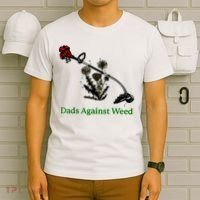 Dads Against Weed Funny Gardening Lawn Mowing Fathers T-Shirt thumb 6