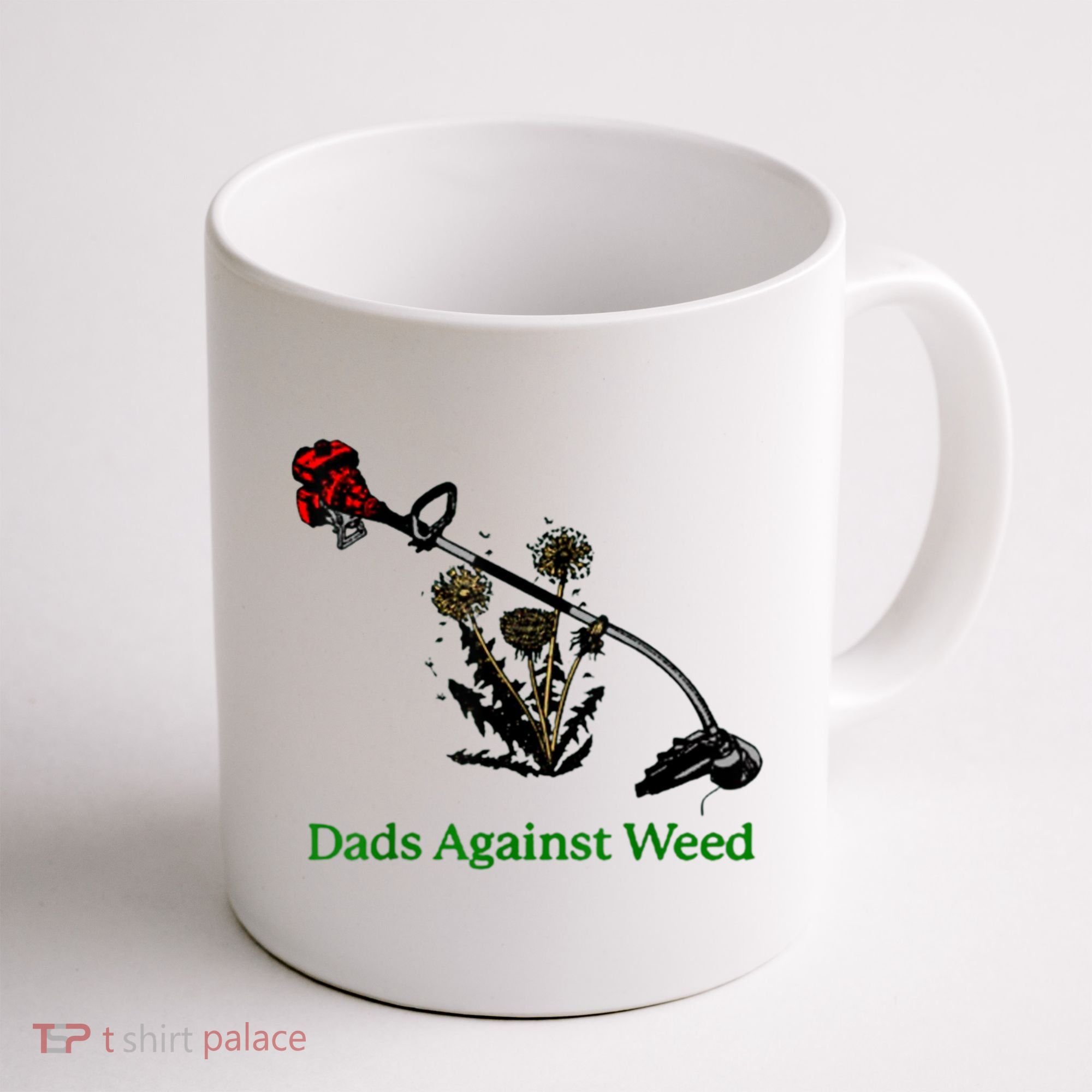 Dads Against Weed Funny Gardening Lawn Mowing Fathers Coffee Mug