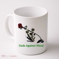 Dads Against Weed Funny Gardening Lawn Mowing Fathers Coffee Mug thumb 0