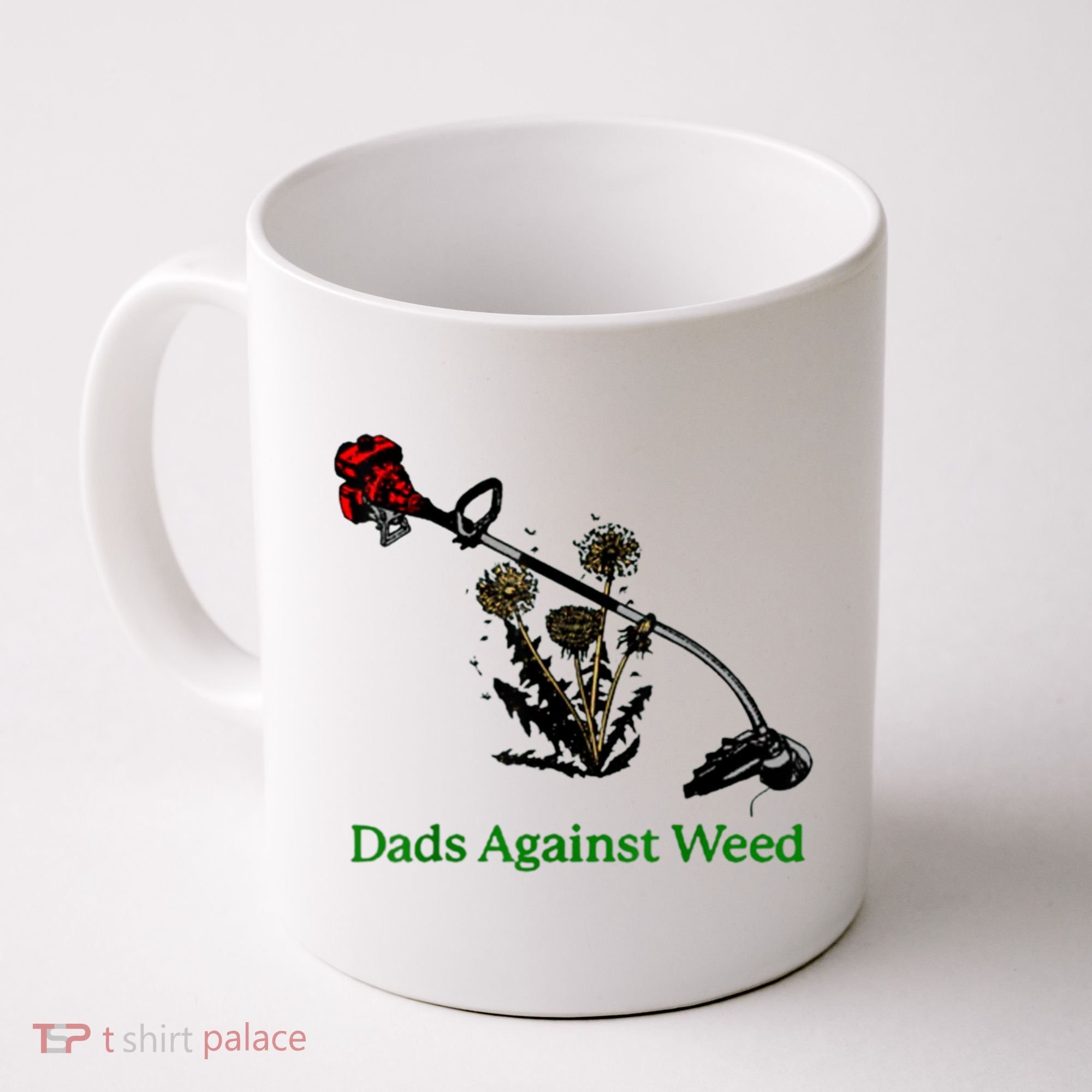 Dads Against Weed Funny Gardening Lawn Mowing Fathers Coffee Mug
