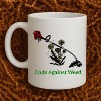 Dads Against Weed Funny Gardening Lawn Mowing Fathers Coffee Mug thumb 2