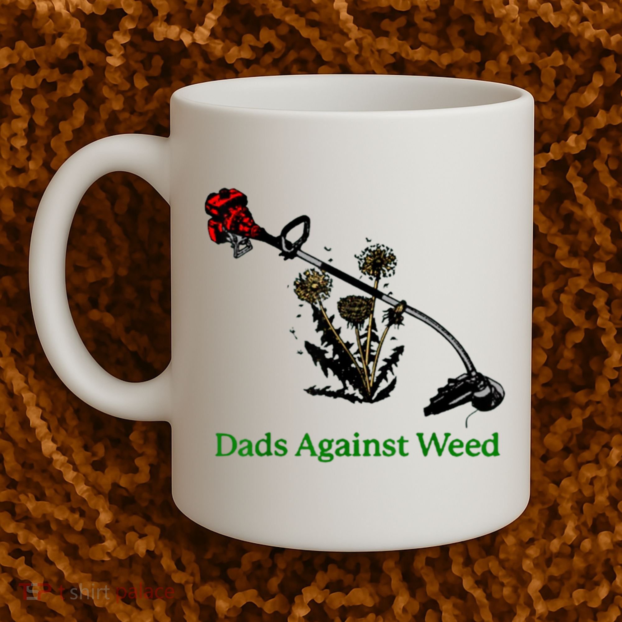 Dads Against Weed Funny Gardening Lawn Mowing Fathers Coffee Mug